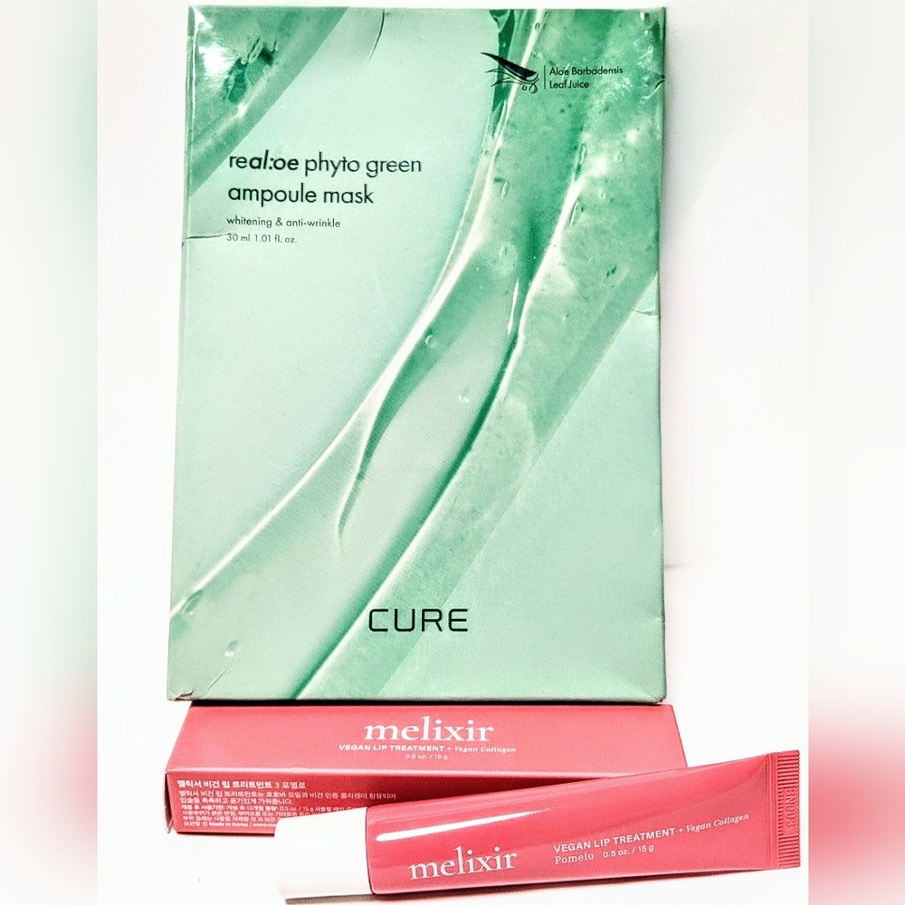 Nib Box of Krn aloe masks + collagen lip balm vegan